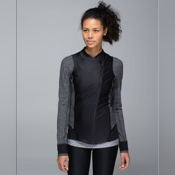 lululemon athletica Jackets & Blazers - Lululemon Emerge Renewed Giant Herringbone Heathered Size 2 Jacket Gorpcore